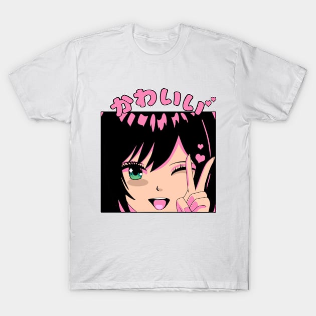 Sweet Anime Girl T-Shirt by Heymoonly